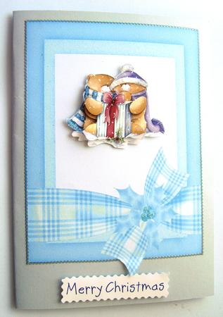 Christmas Holly & Berries x 2 card fronts by Margaret Scott