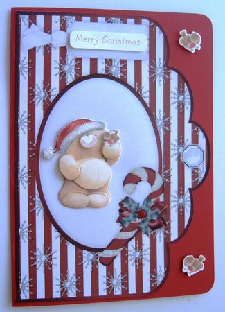 Christmas Stripes 'n Snowflakes Scalloped Card Fronts by Margaret Scott
