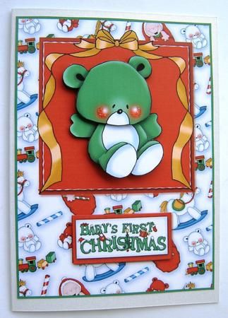 A5 Baby's First Christmas with 3D Decoupage by Margaret Scott