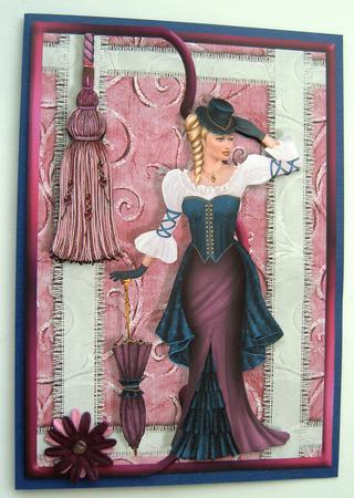 Vintage Elegance Scalloped Edge Envelope Card by Margaret Scott