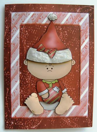 Dark Red Christmas Baby by Margaret Scott