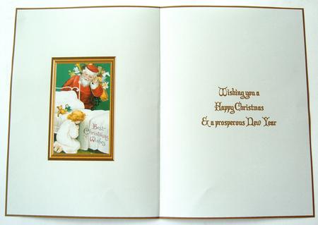 Christmas Santas Here Insert by Margaret Scott