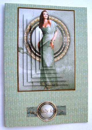 Art Deco Lady Pearl (green) Pyramid by Margaret Scott