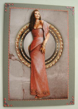 Art Deco Lady Pearl (pink) by Margaret Scott