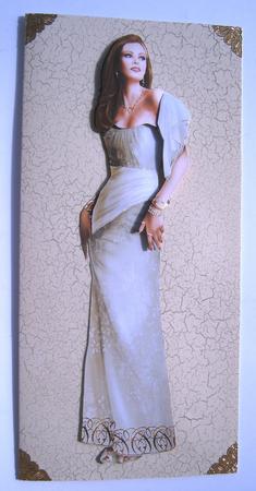 Art Deco Lady Pearl (silver) Decoupage Sheet by Margaret Scott