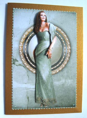 Art Deco Lady Pearl (green) by Margaret Scott