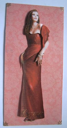 Art Deco Lady Pearl (red) Decoupage Sheet by Margaret Scott