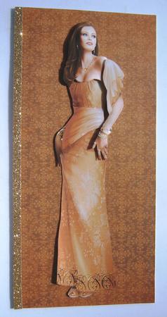 Art Deco Lady Pearl (gold) Decoupage Sheet by Margaret Scott
