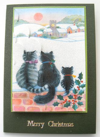 Purrfect Day Wavy Edge Xmas Stackerr by Margaret Scott