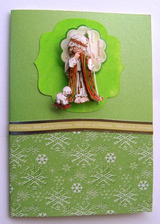 Lime Green Snowflakes Backing Paper by Margaret Scott