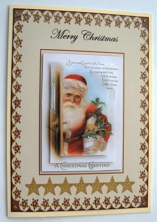 Vintage Santa Pyramid by Margaret Scott