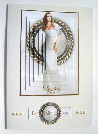 Art Deco Lady Pearl (white) Pyramid by Margaret Scott