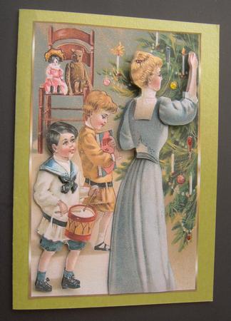 Vintage Christmas Tree Decoupage Topper by Margaret Scott