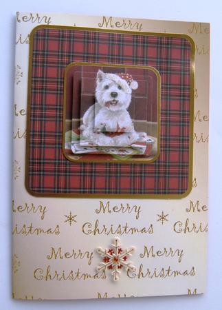 Christmas Text & Snowflakes Background 1 by Margaret Scott