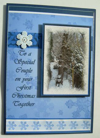 Couples First Christmas Together (blue) - A5 by Margaret Scott