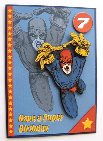 Superhero 2 (blue) - A5 by Margaret Scott