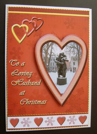 To a Loving Husband at Christmas (red) - A5 by Margaret Scott