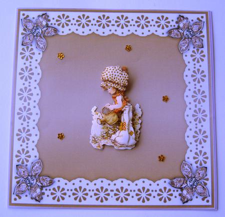 Bejewelled Flowers and Lace Square Card Fronts Pack by Margaret Scott