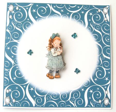 Earthy Shades Swirls & Stars 8x8 Card Fronts by Margaret Scott