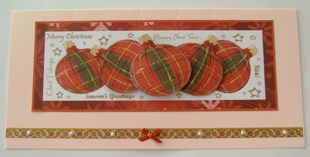 Tartan Baubles Large Dl by Margaret Scott