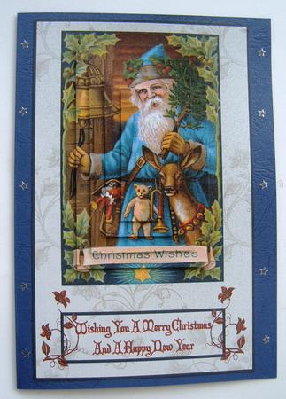 Traditional Father Christmas Pyramid Topper by Margaret Scott