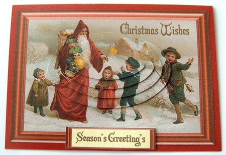 Vintage Father Christmas Pyramid Topper by Margaret Scott