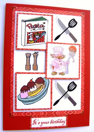 Three Squares - Italian Chef by Margaret Scott