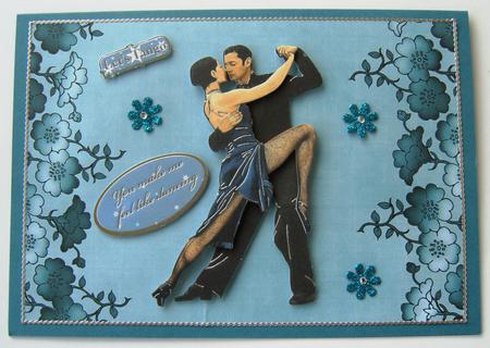 Dusky Teal Floral Metallic Edge A4 Backing Paper by Margaret Scott