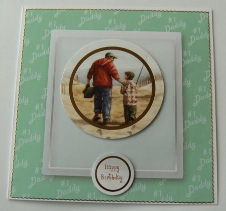 5x5 No 1 Daddy Card Fronts by Margaret Scott