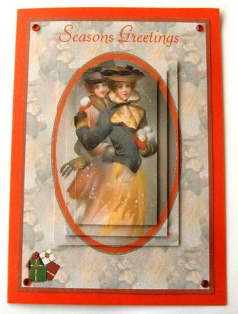 Vintage Snowball Fun by Margaret Scott