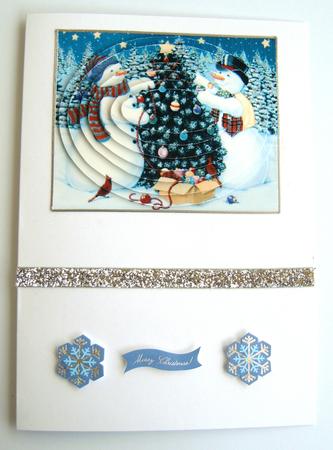 Snowmen with Christmas Tree by Margaret Scott