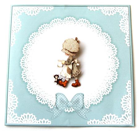 8 x 8 Pearls and Lace Card Front by Margaret Scott