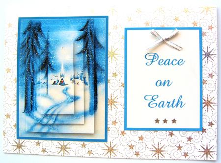 Peace on Earth Snow Scene by Margaret Scott