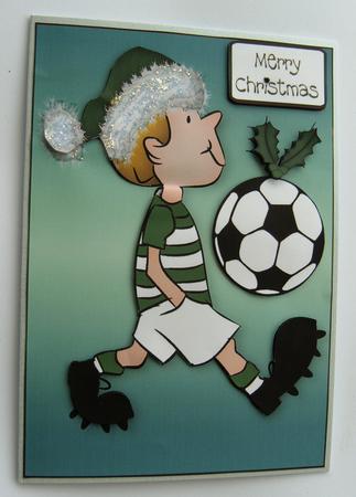 Green Footie Christmas by Margaret Scott