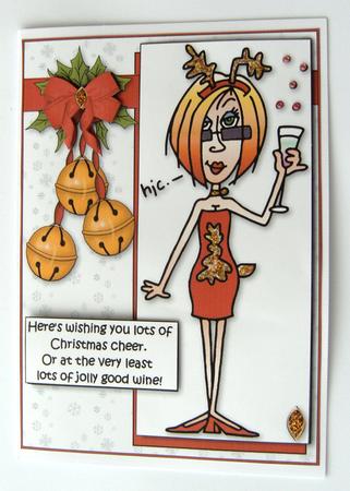 J.j Here's to Christmas Cheer Quick Card by Margaret Scott