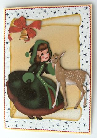Little Girl Dressed Up for Winter with Bambi by Margaret Scott