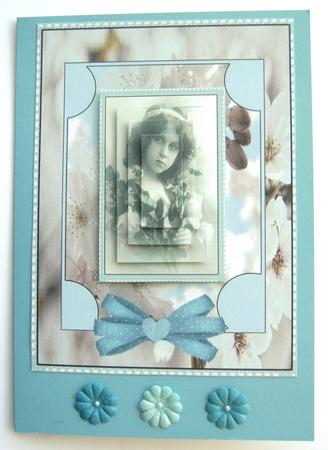 Antique Pyramid Ladies Card Girl Happy Birthday Best Wishes by Margaret Scott