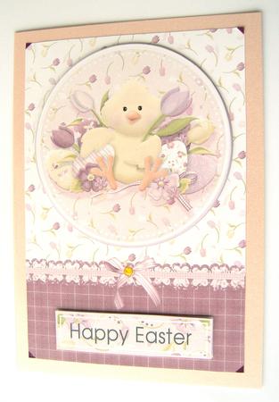 Cute Chick Easter Card Front by Margaret Scott