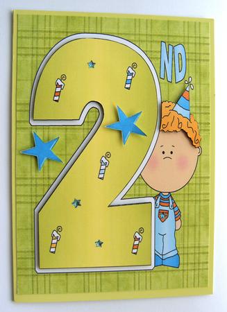 Big Green Number 2 with Little Party Boy by Margaret Scott