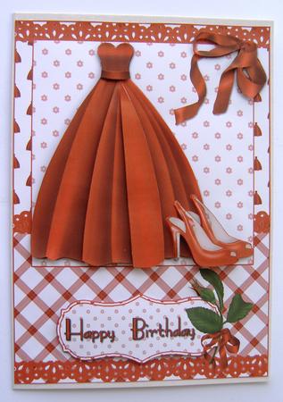 Red for Danger Card Front and Decoupage by Margaret Scott