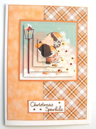 Daisy May Getting Ready for Christmas A5 Card Front by Margaret Scott