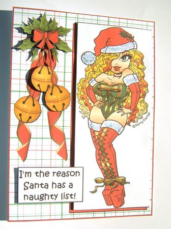Xmas Hottie's on Santa's Naughty List Quick Card by Margaret Scott