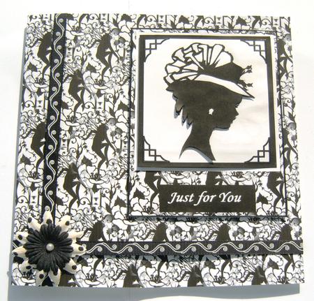 Monochrome Lady Backing Sheet by Margaret Scott