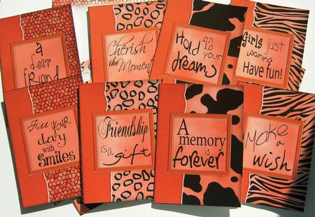 Fun and Funky Animal Print Notelet Set by Margaret Scott