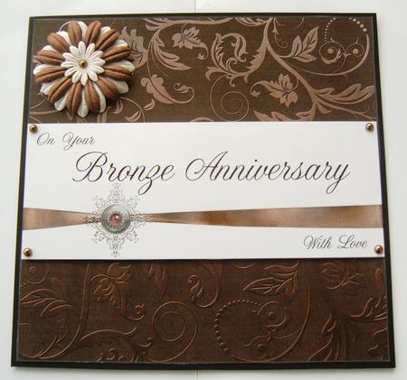 Bronze Anniversary 8x8inch Topper by Margaret Scott