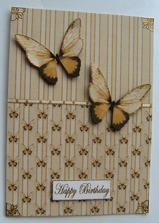 Butterflies and Glitter Candy Stripes by Margaret Scott