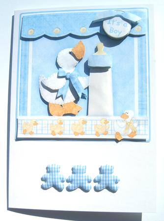 Baby Boy - Cute Duckling - Topper & Decoupage by Margaret Scott