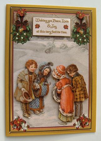 Sharing Christmas Wishes Card Front by Margaret Scott