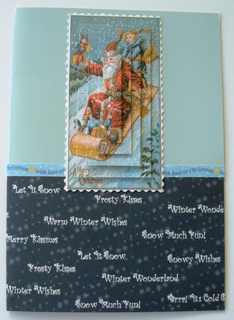 Santa Claus Sledding Pyramid by Margaret Scott