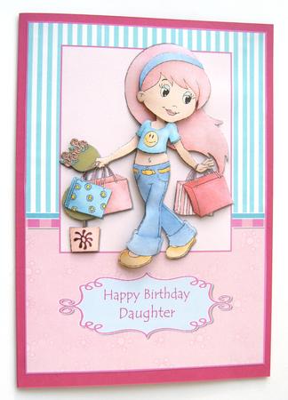 Shopping Spree! Card Front and Decoupage by Margaret Scott